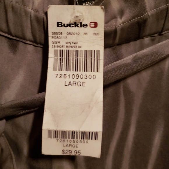 Buckle Grey Swirl Paper Bag Shorts - Picture 3 of 3